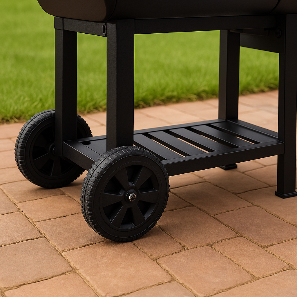 Lifestyle grill detail - wheels and base